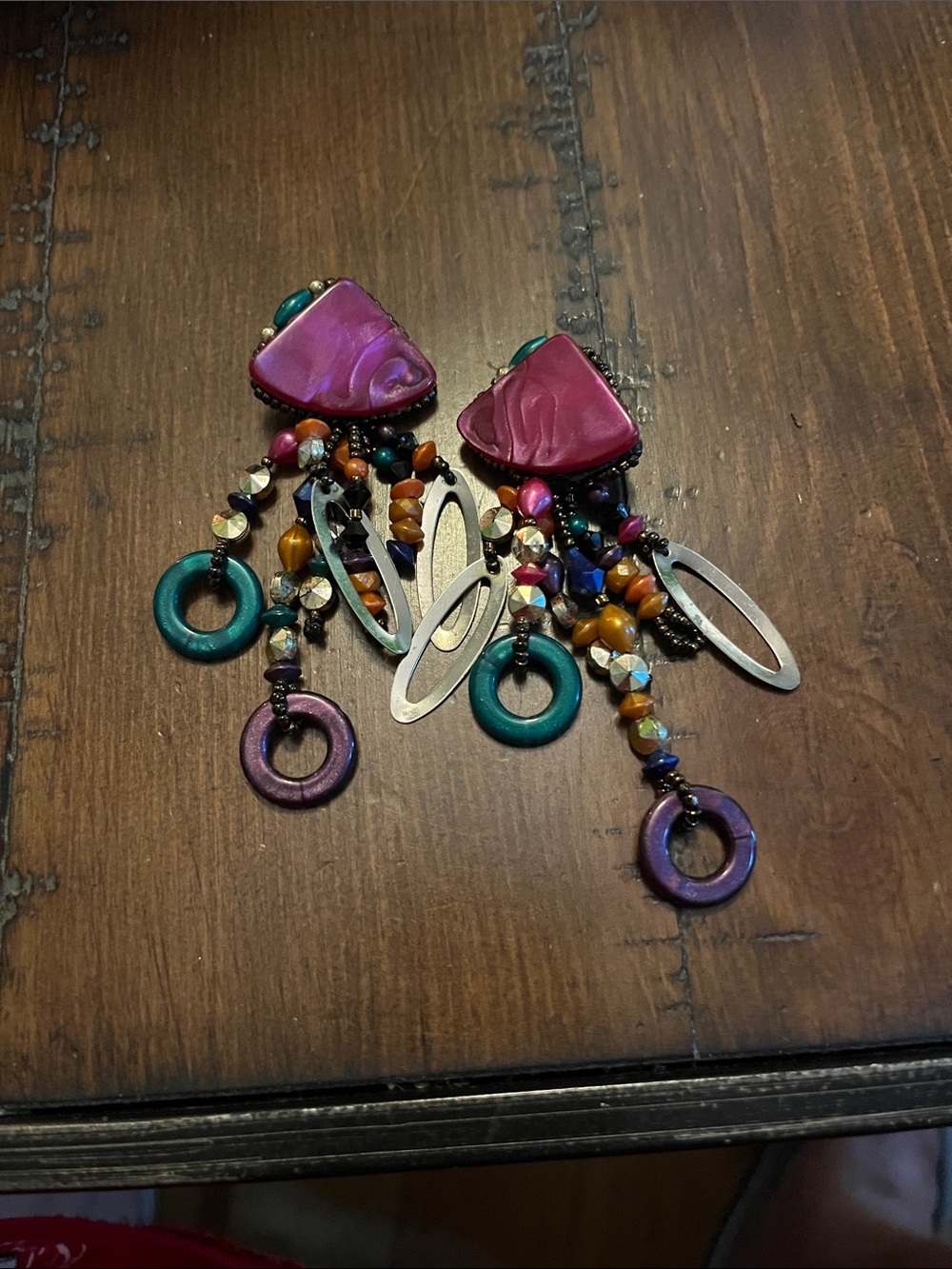 Colorful dangle earrings 1847